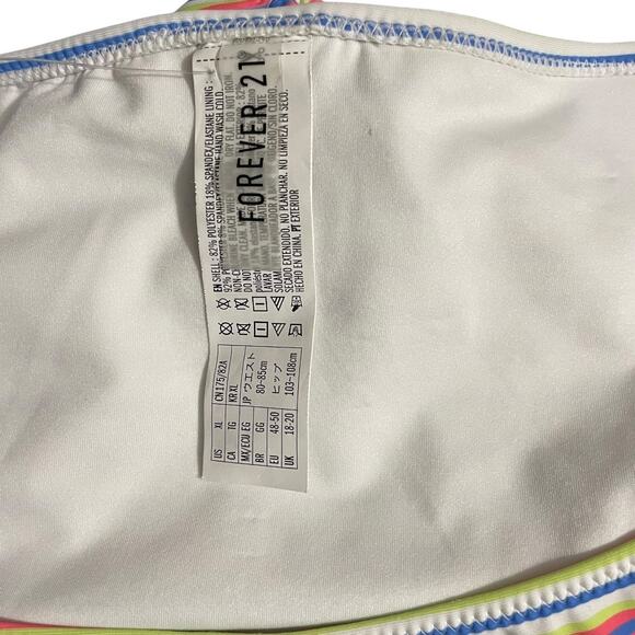 Forever 21 Womens Swim Bikini Bottoms Size XL Striped Beach Tanning Pool Swim - Picture 5 of 11